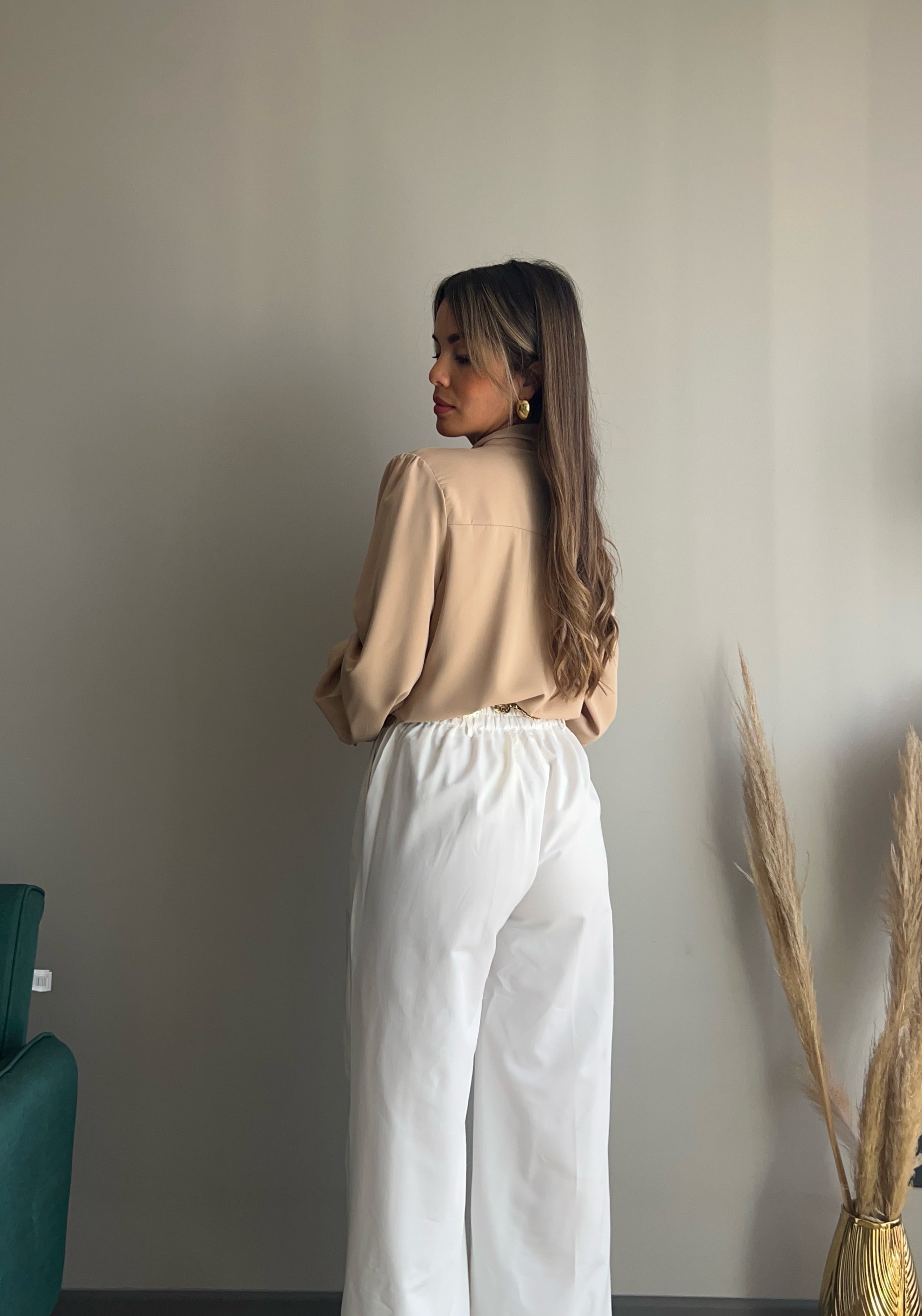 Blusa lazo Queen Beige