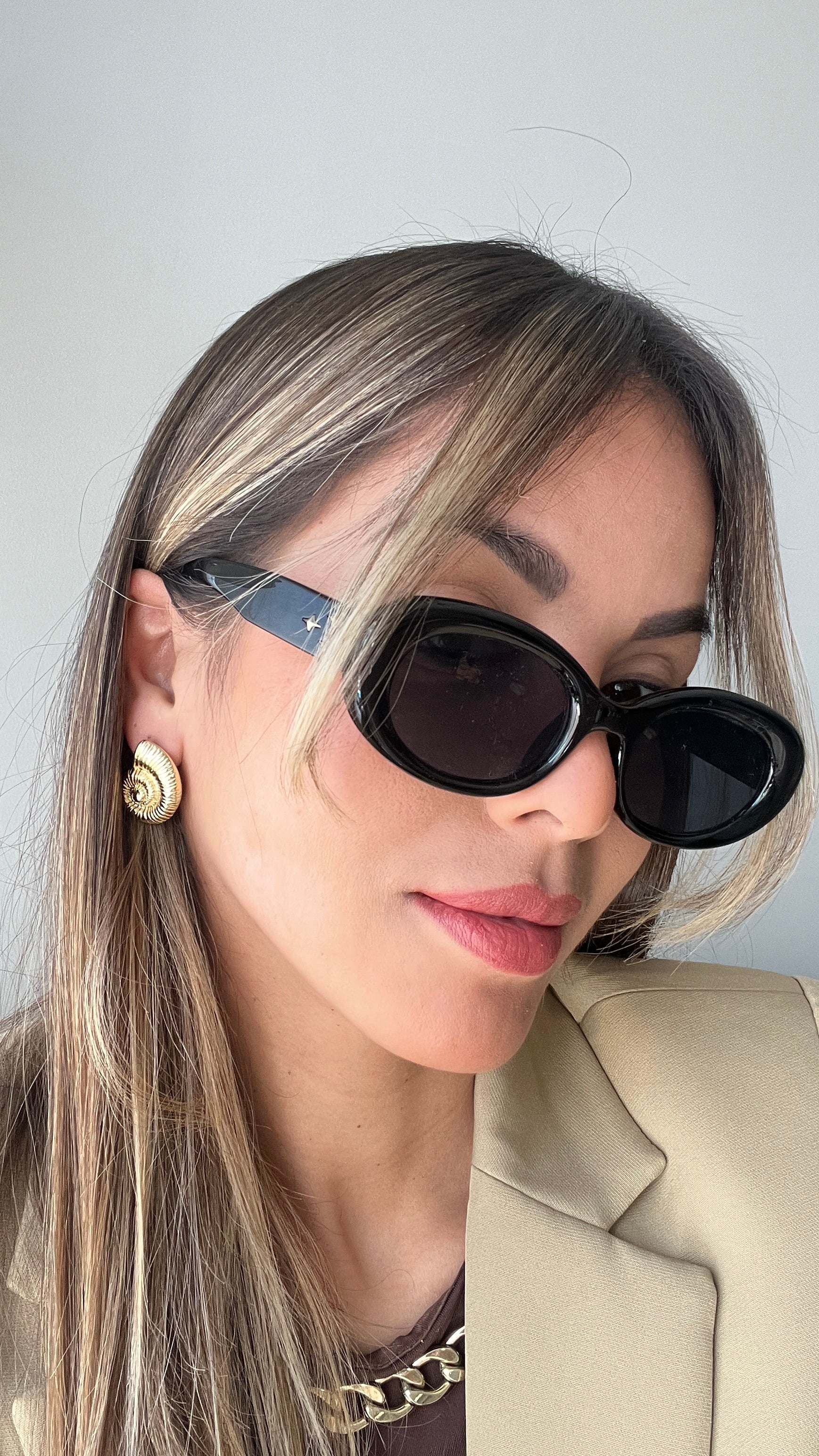 Lentes Ovalados Retro Black