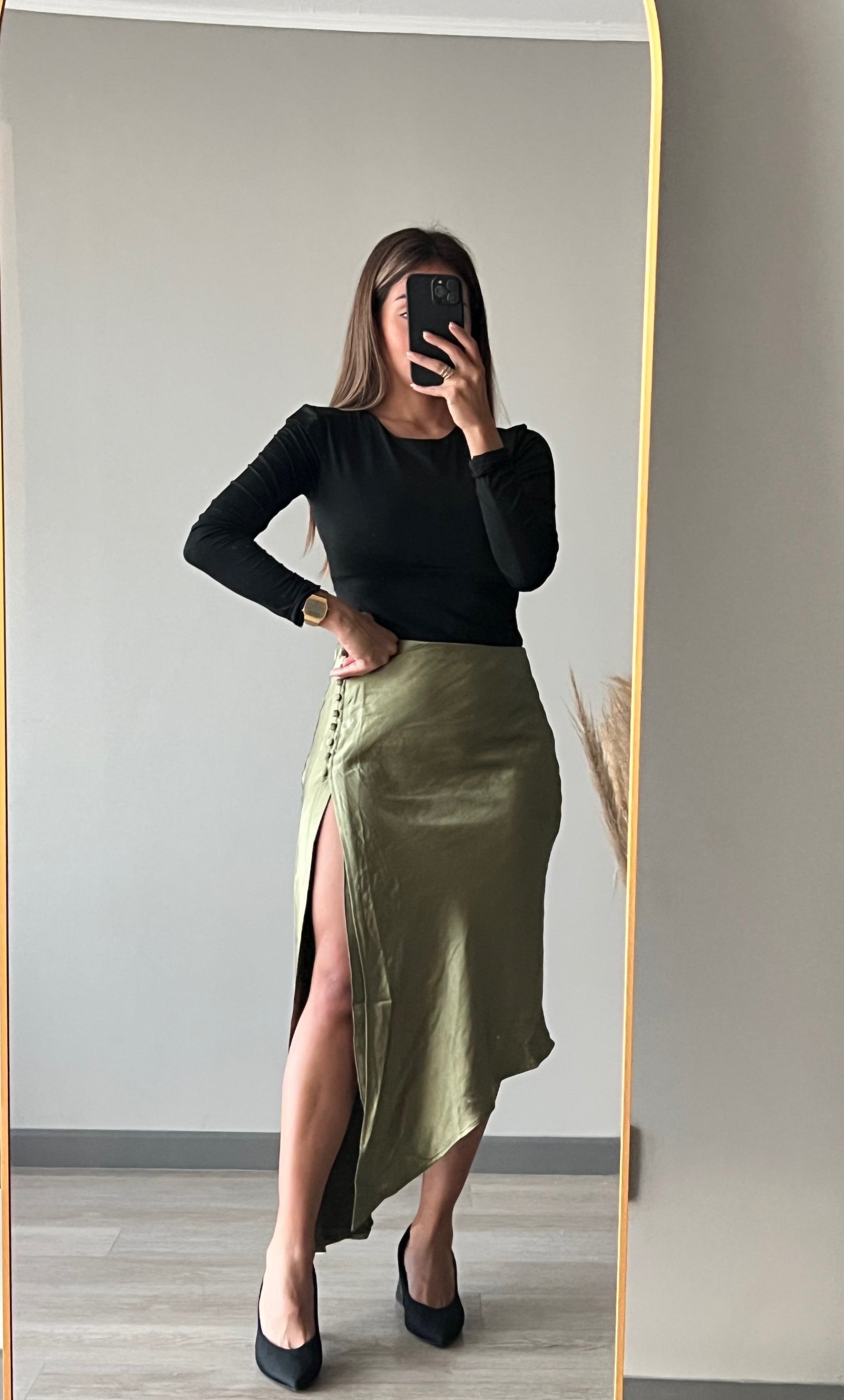Falda satinada Niza
