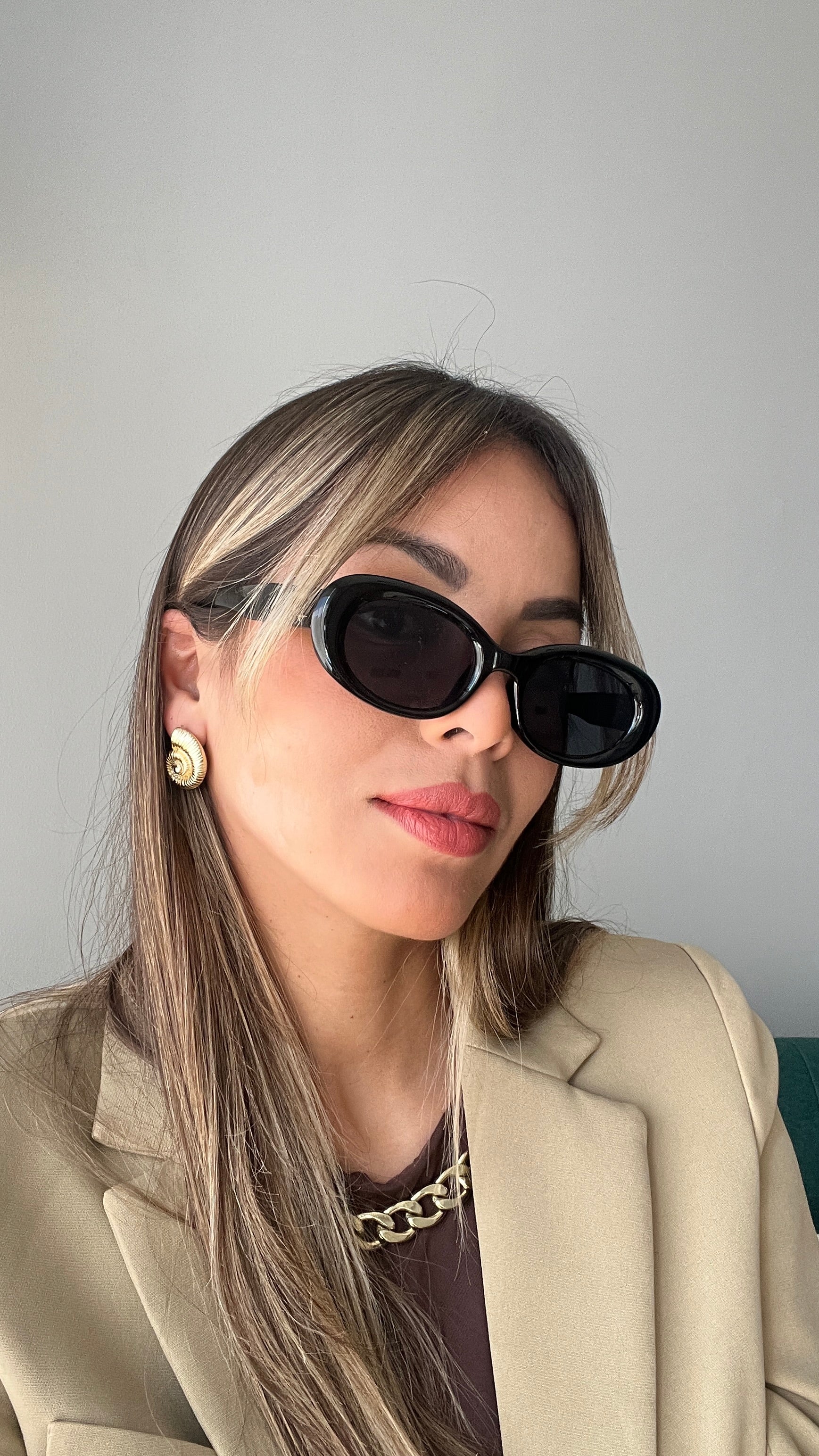 Lentes Ovalados Retro Black