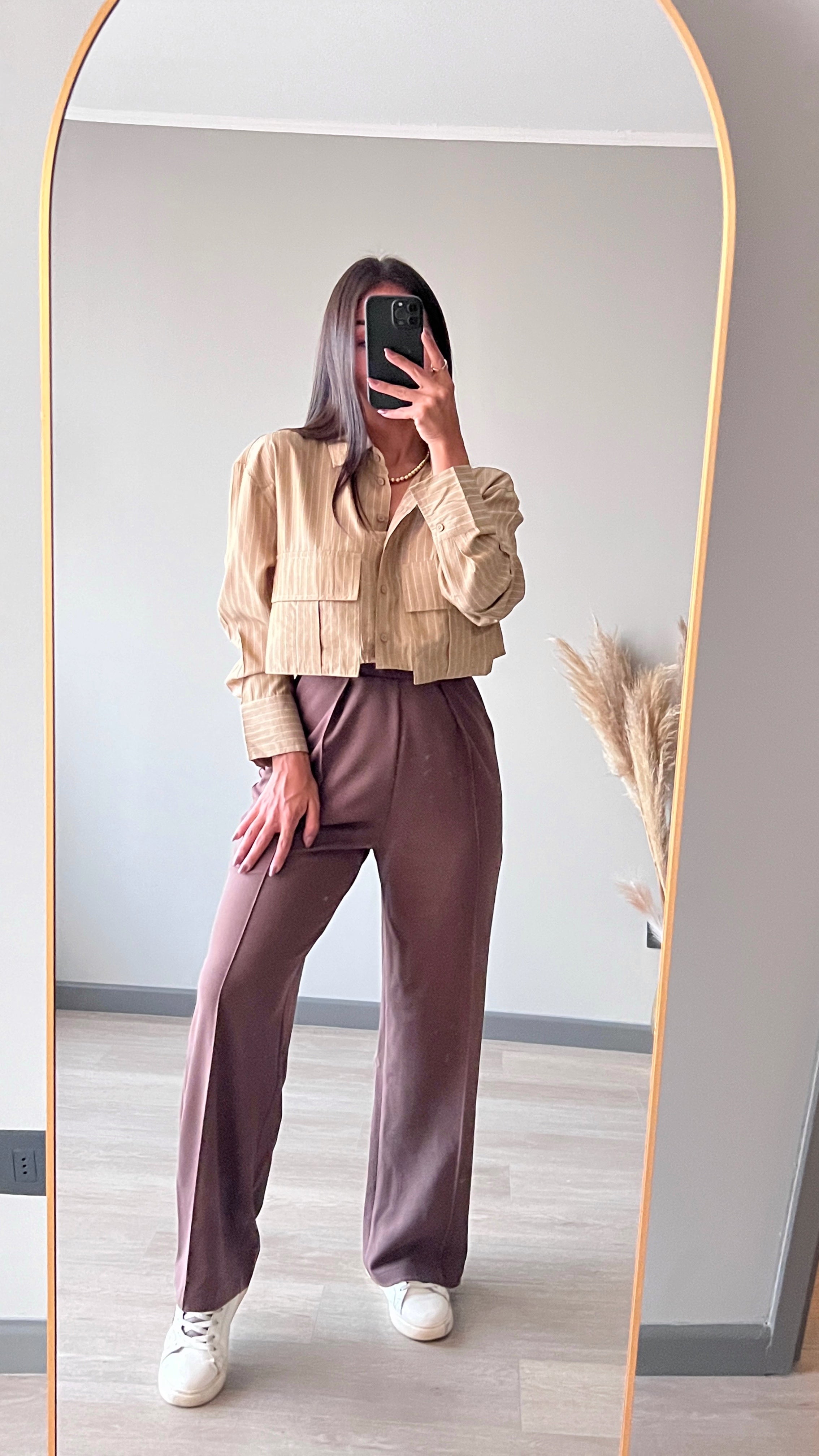 Blusa de rayas Maria Beige